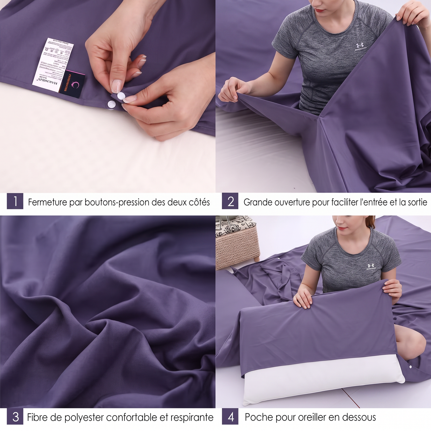 Drap pour sac de couchage double