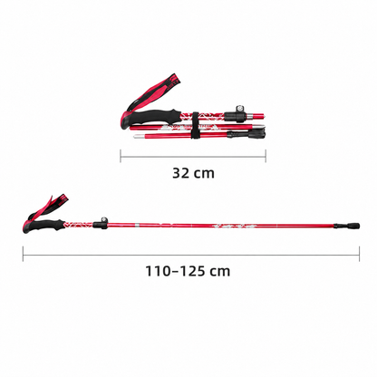 Bâton de marche pliable