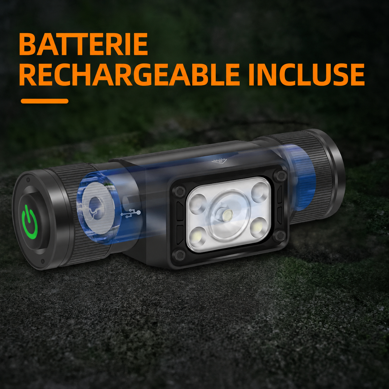 Lampe frontale puissante