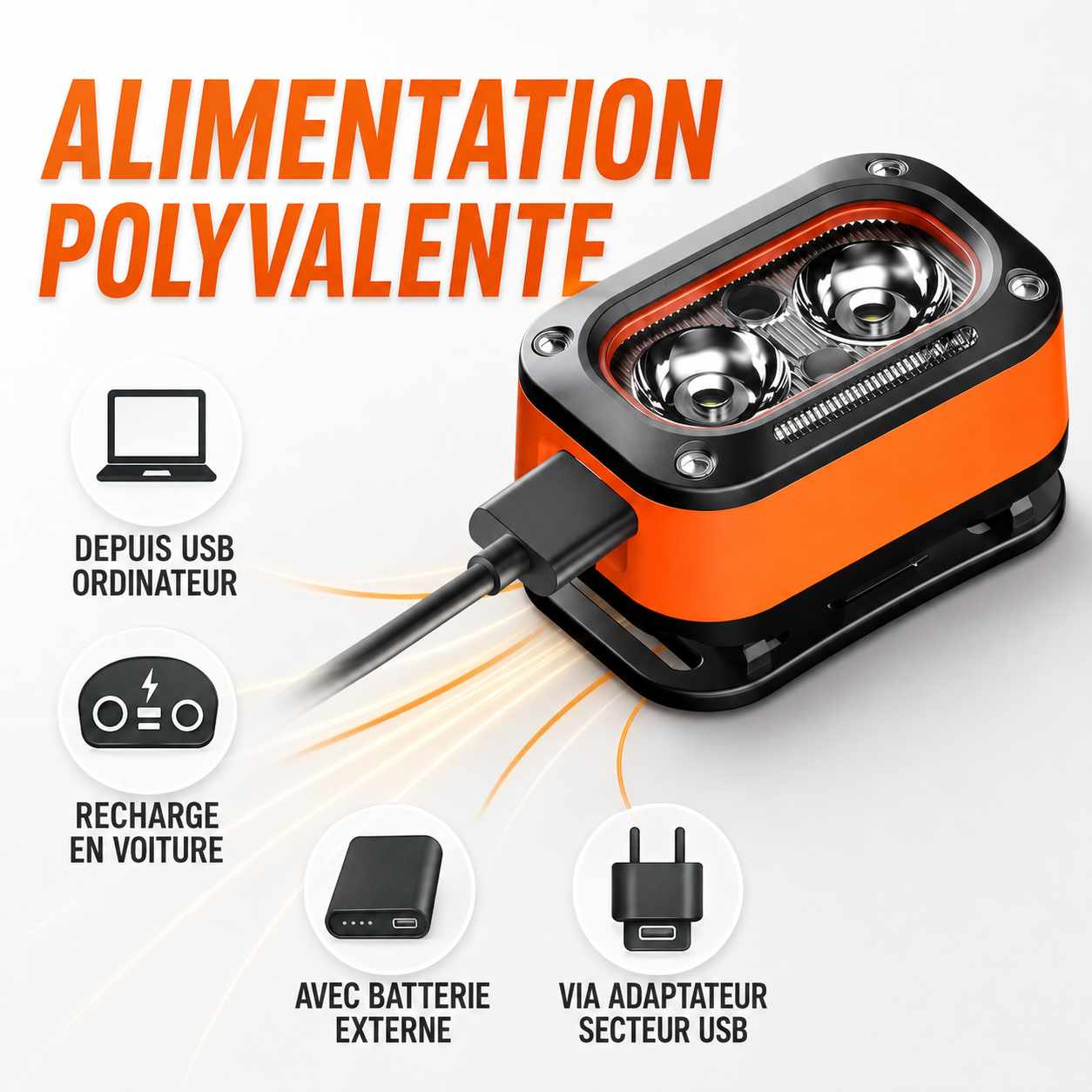 Lampe frontale led