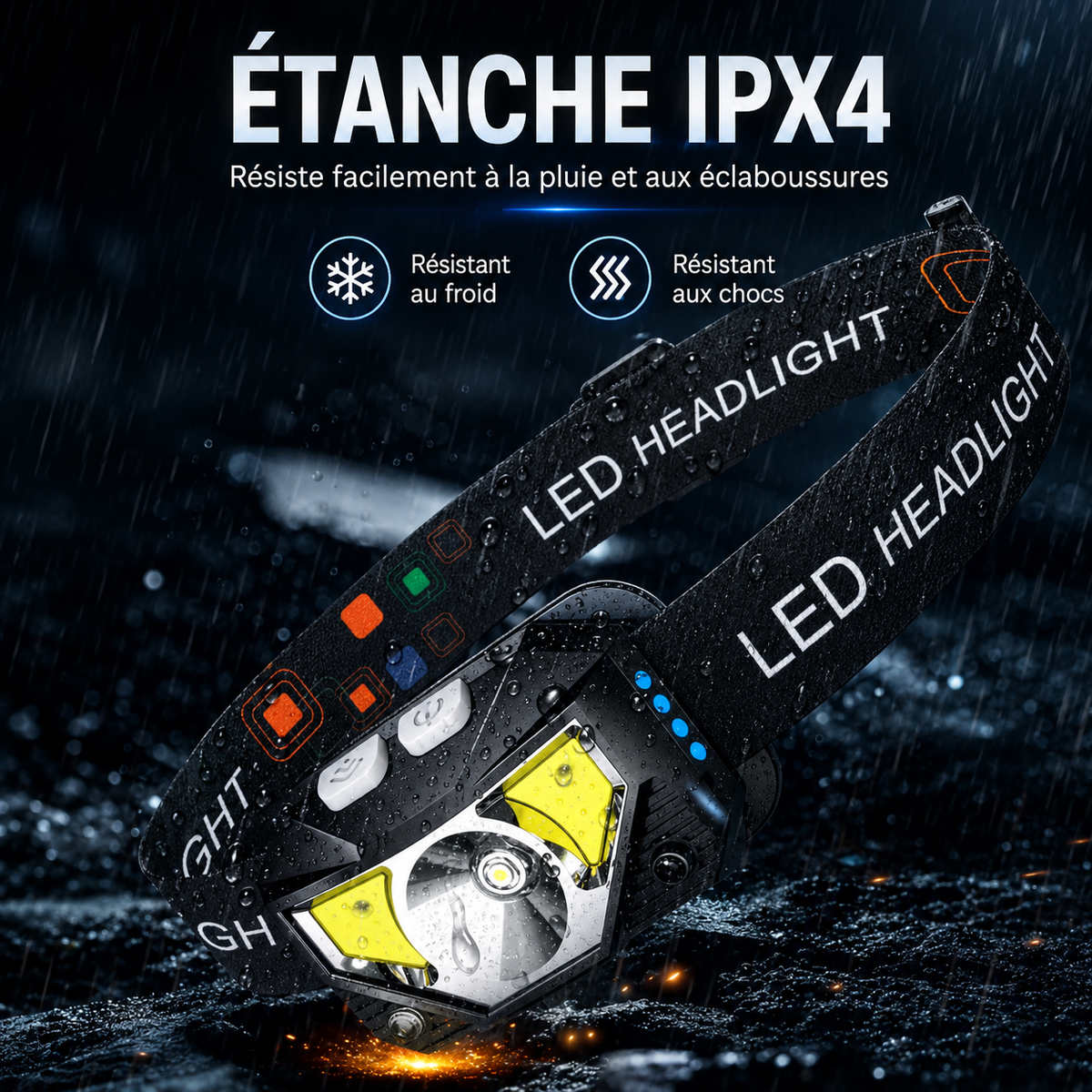 Puissante lampe frontale