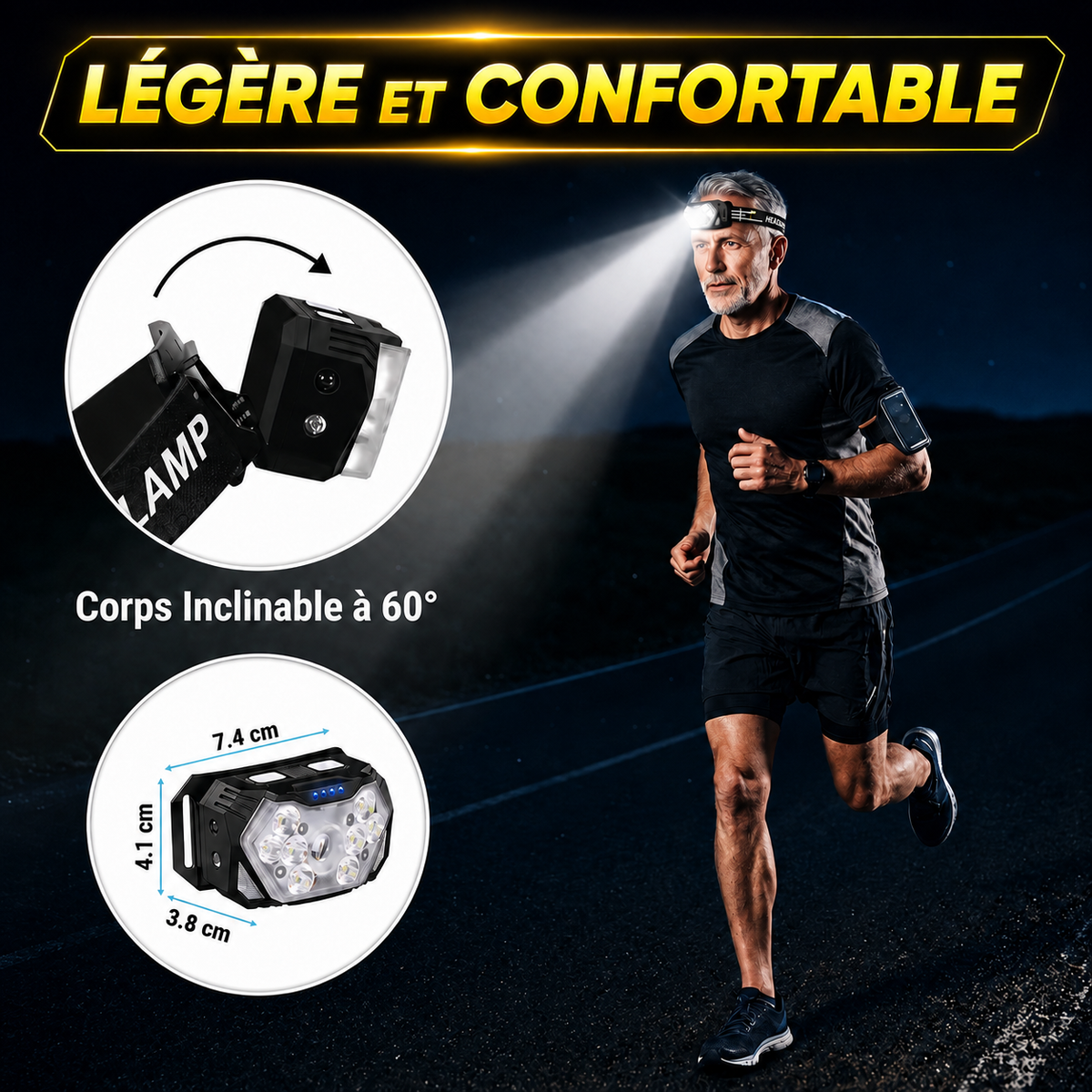 Lampe frontale trail