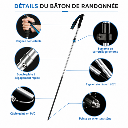 Bâtons de marche télescopiques