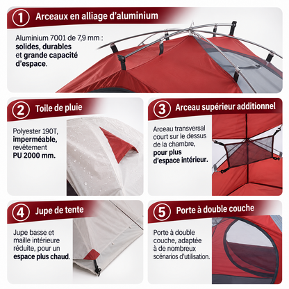 Tente trekking 2 personnes