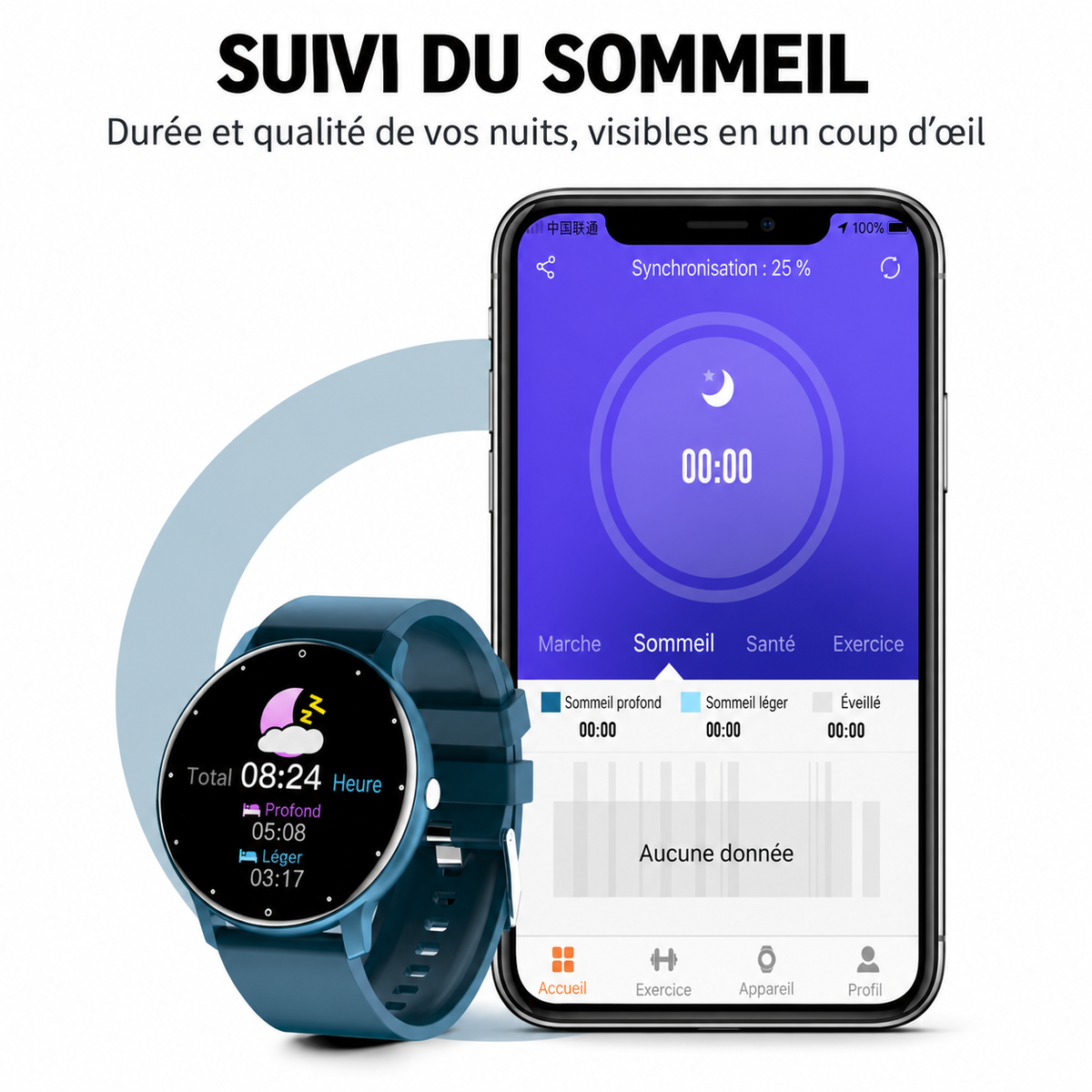 Montre connectée femme sport