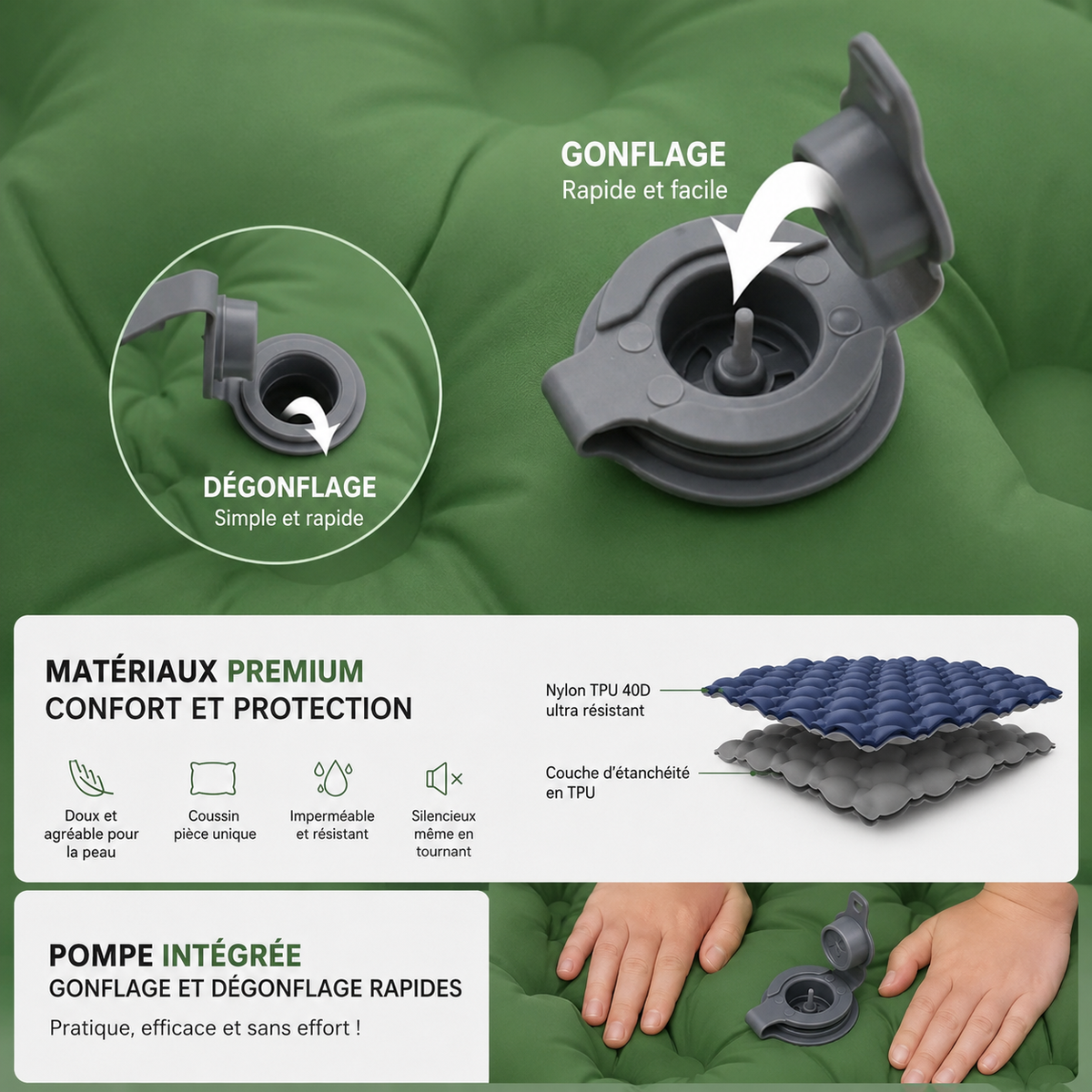 Matelas gonflable 2 places