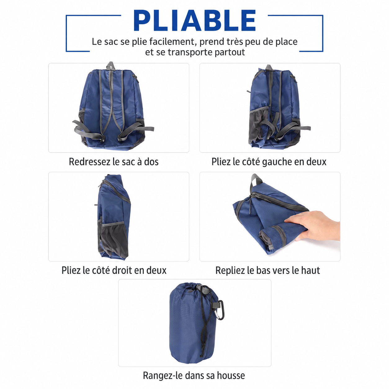 Sac à dos ultra léger pliable