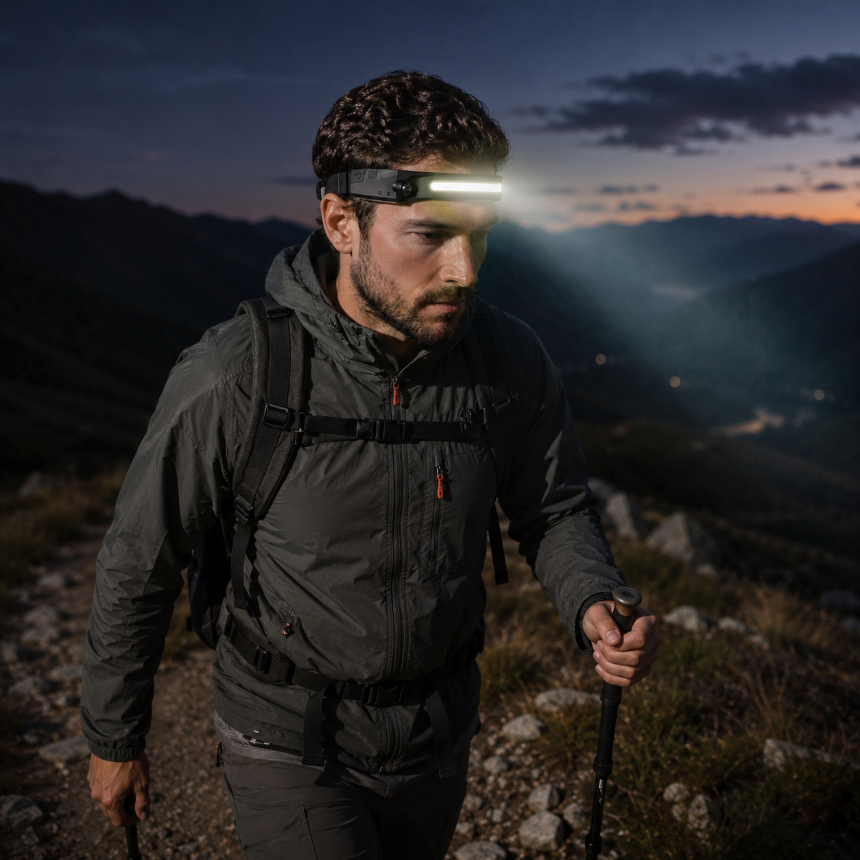 Lampe frontale bandeau led