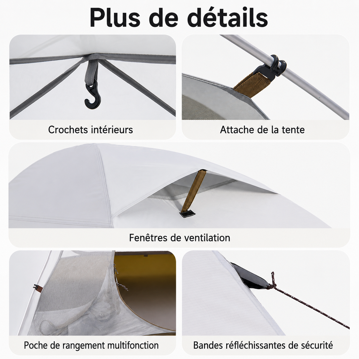 Tente randonnée 3 places légère
