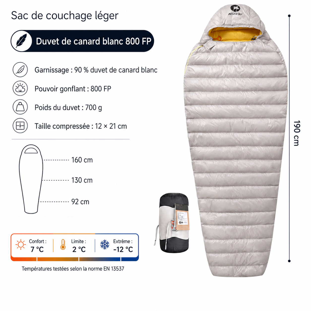 Sac de couchage compact