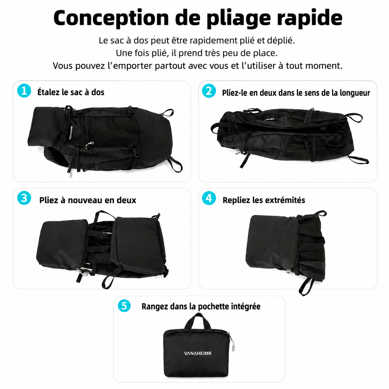 Petit sac à dos pliable