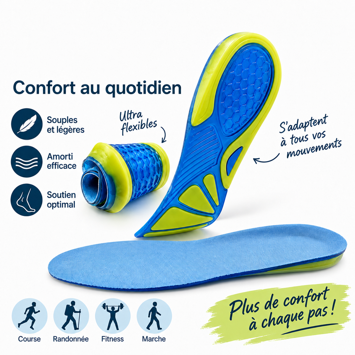 Semelles gel silicone