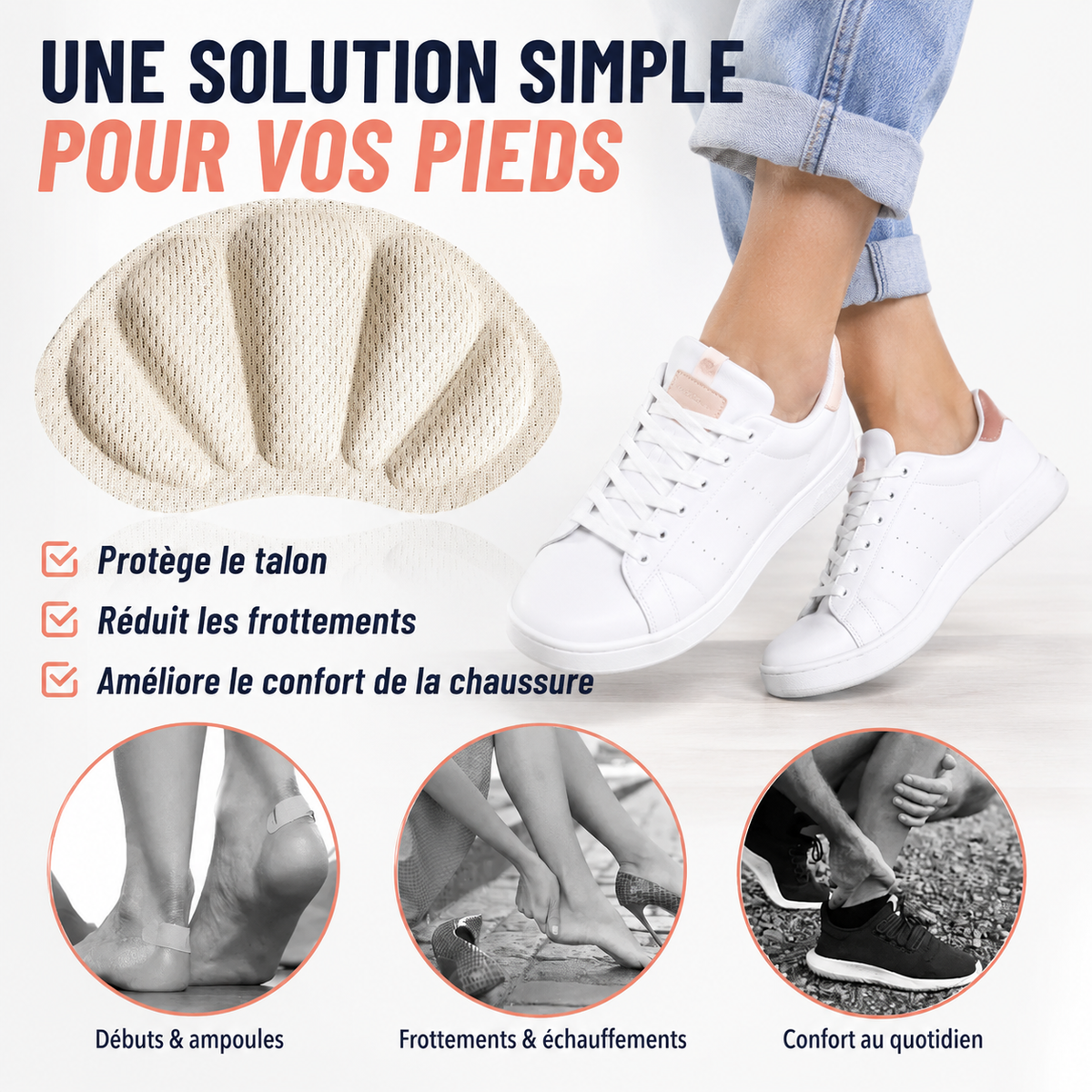 Coussinets pour talon