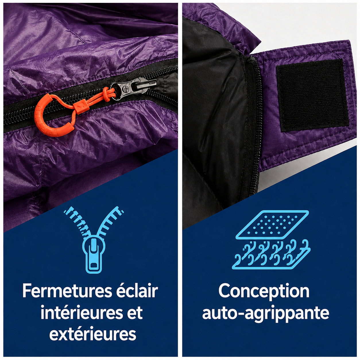 Sac de couchage en duvet d'oie