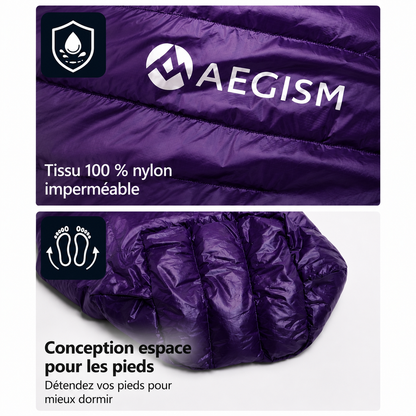 Sac de couchage en duvet d'oie