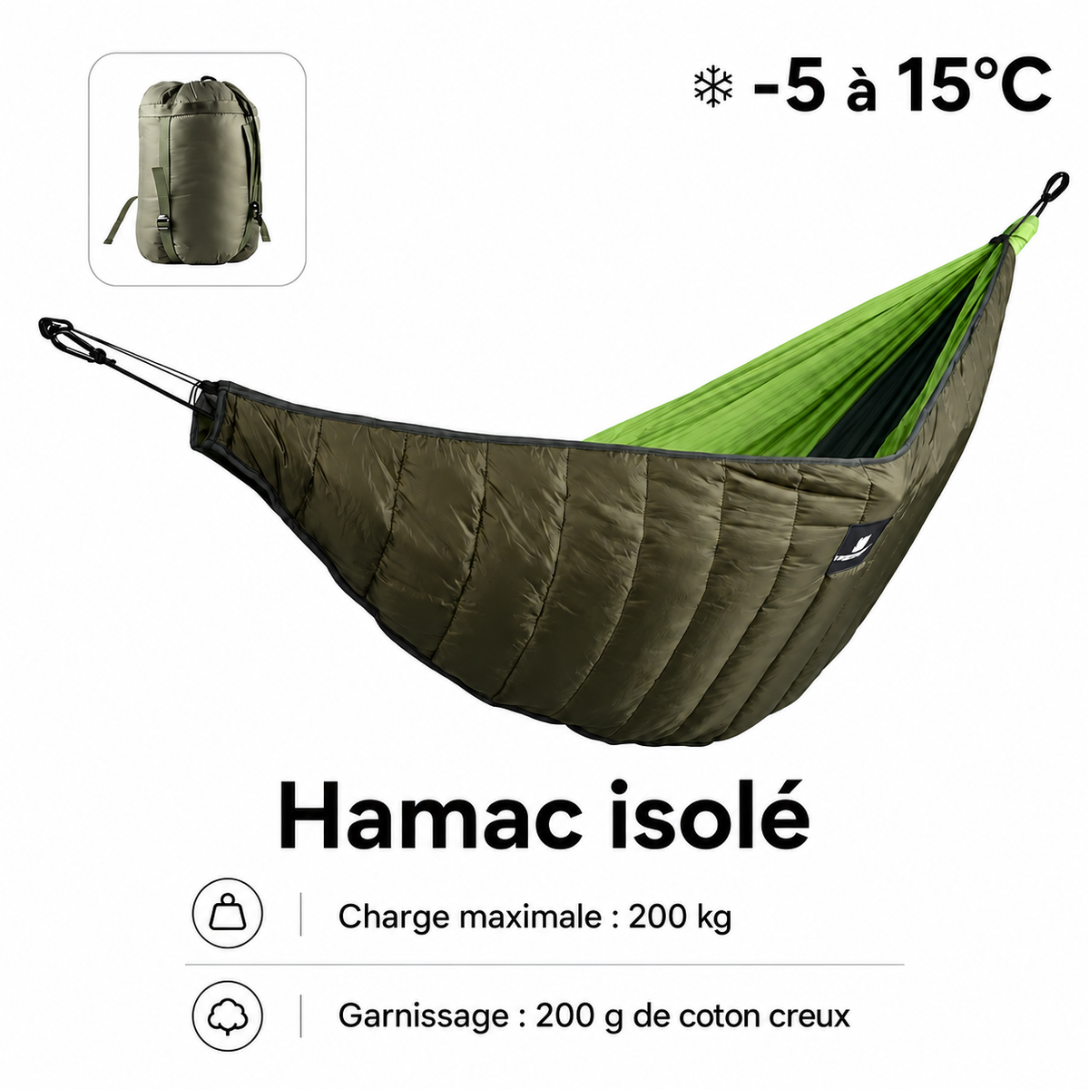 Bivouac hamac hiver