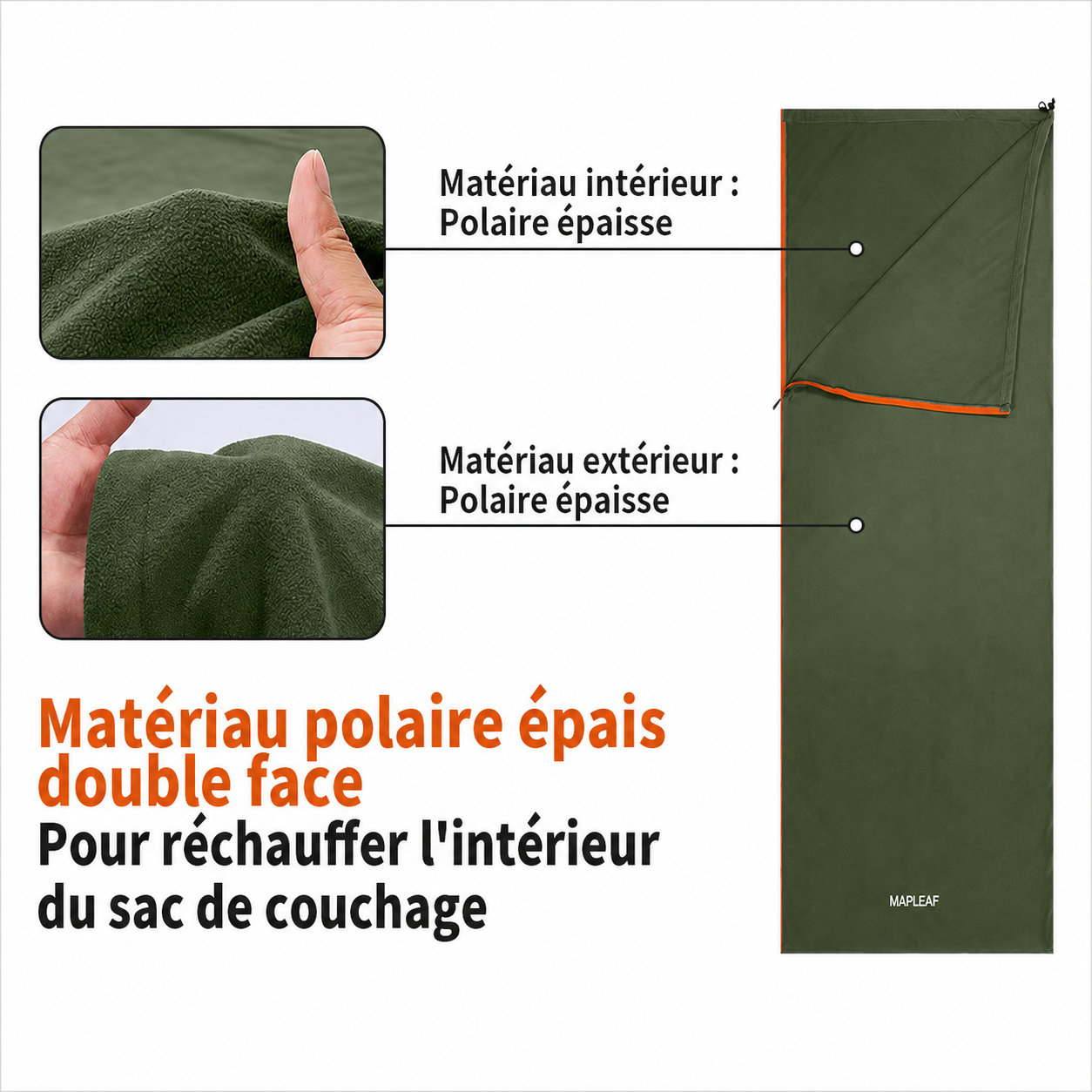 Sac de couchage polaire