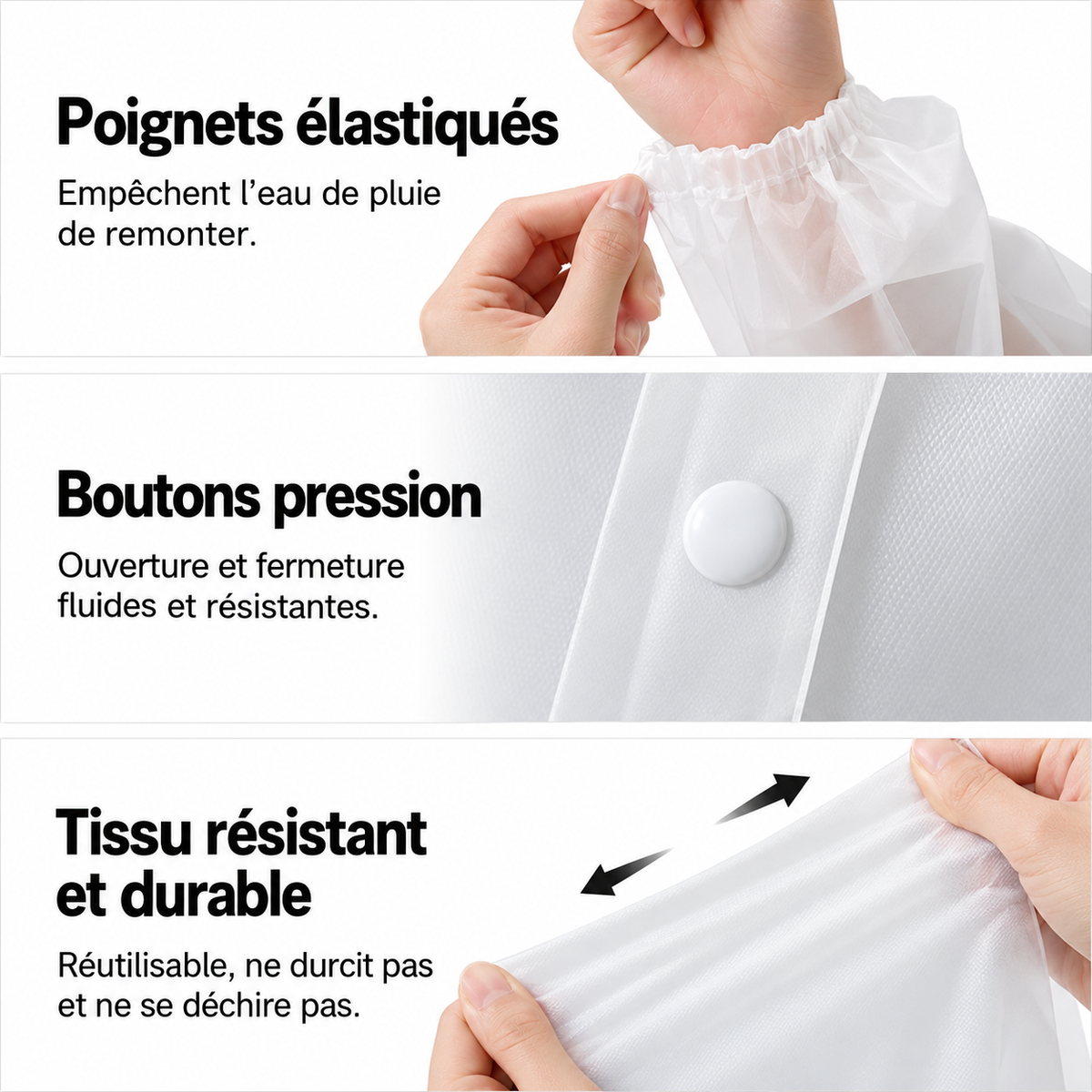 Cape de pluie femme