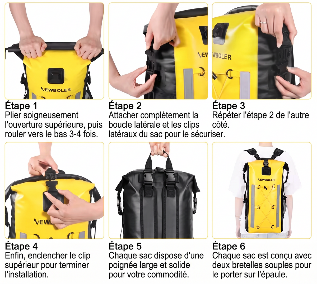 Sac à dos imperméable homme