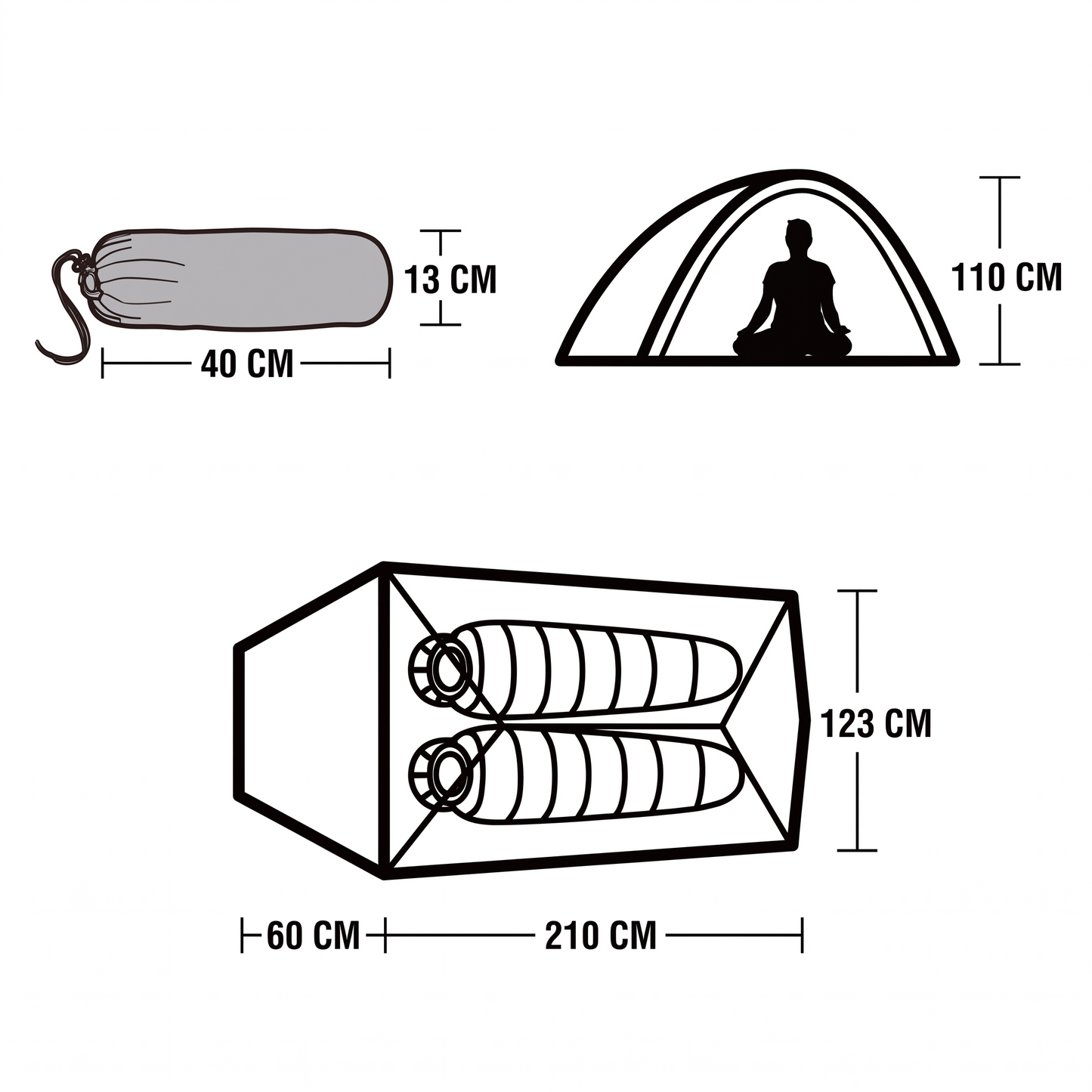 Tente de bivouac 2 places
