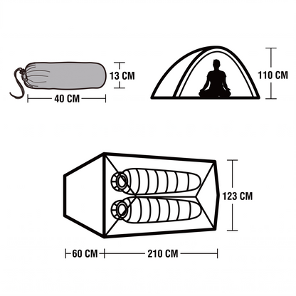Tente de bivouac 2 places