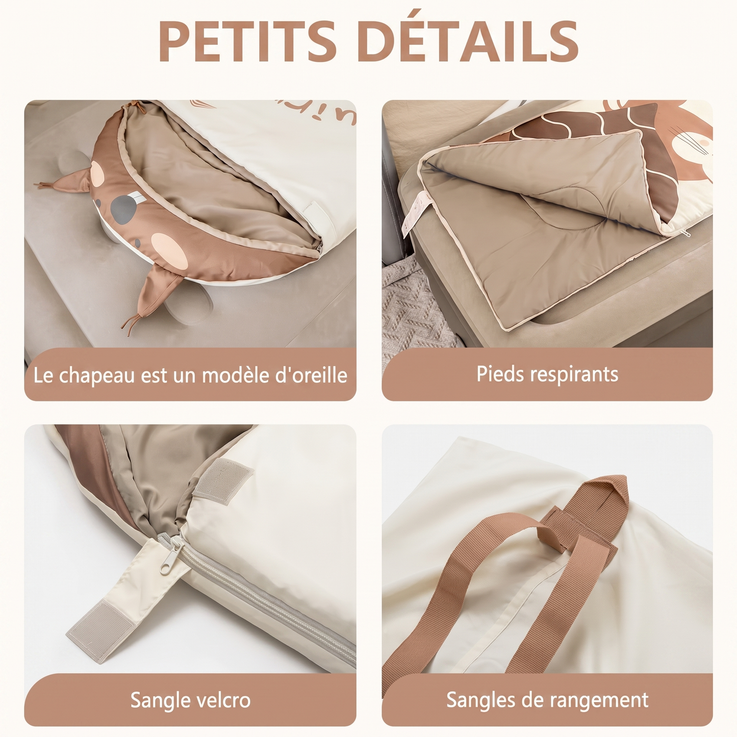 Sac de couchage animaux enfant